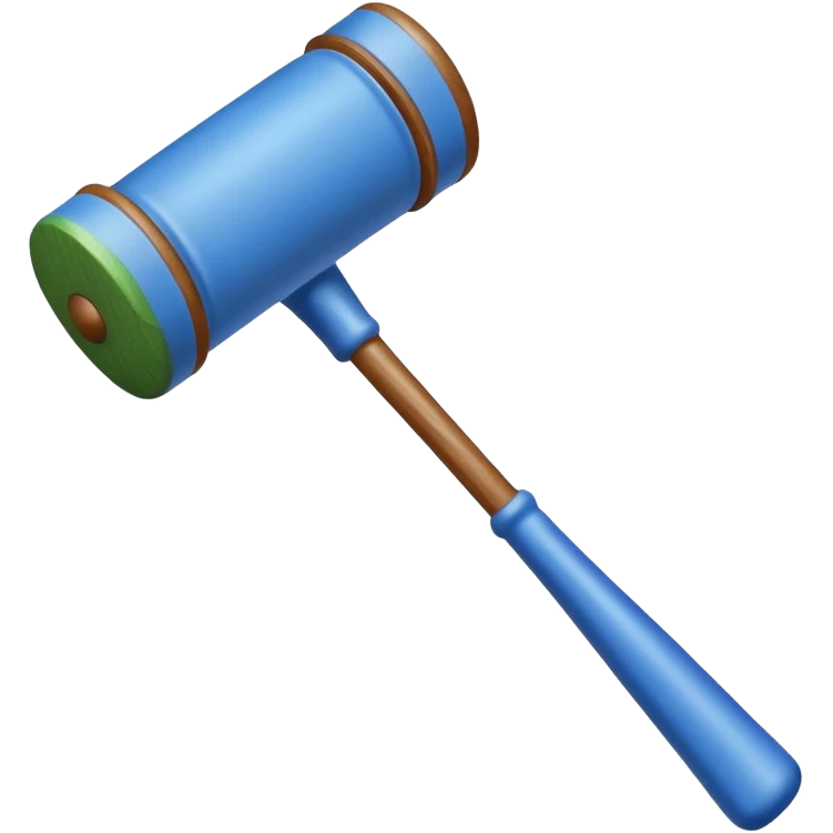 create a blue croquet mallet emoji