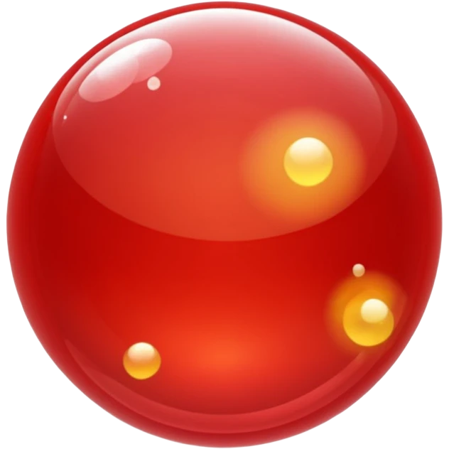 red transparent sparkling bubble emoji