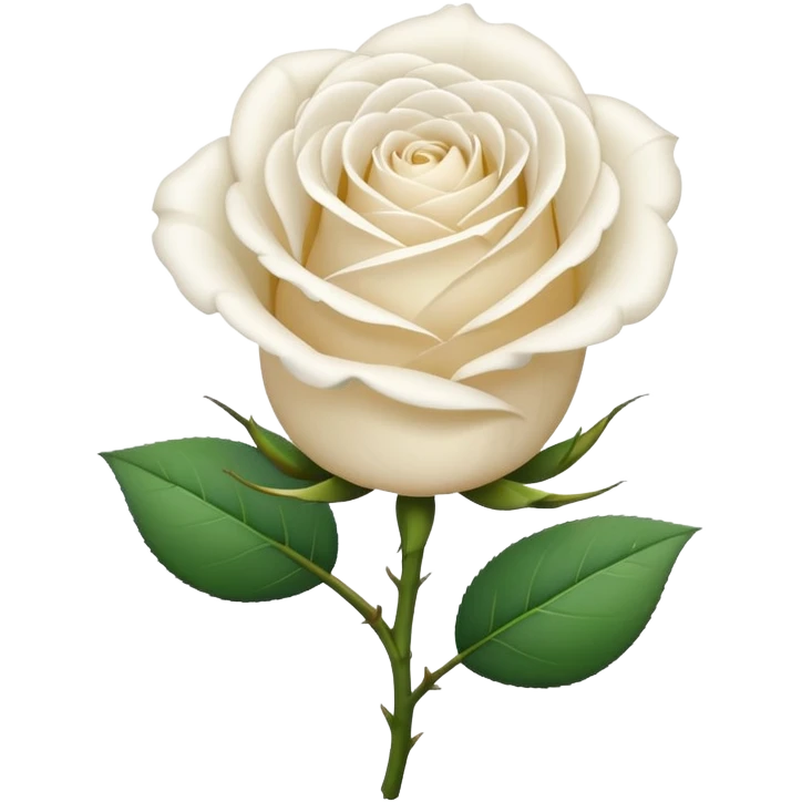 simple white rose, not need leaf emoji