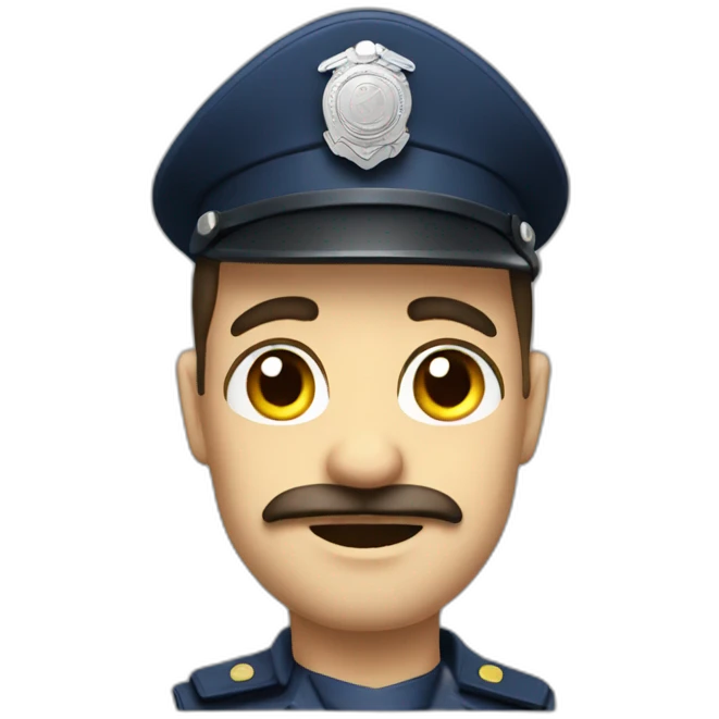 French policeman with a nasty look emoji