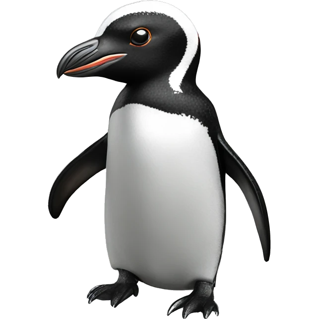 African penguin 3/4 view bust emoji