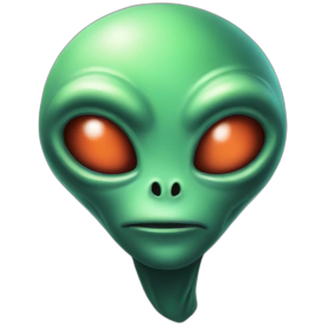 Alien with hearth emoji