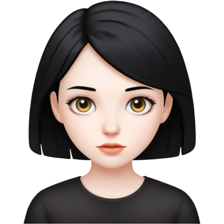 Naked girl with black hair emoji