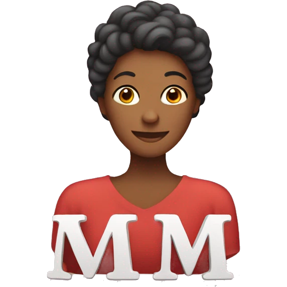 Letters MOM to spell out MOM emoji