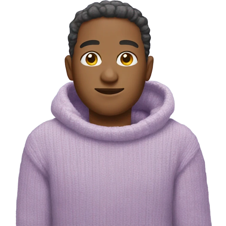 Cozy light purple sweater  emoji
