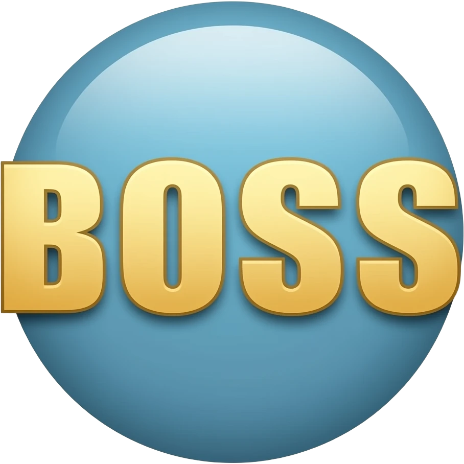 Надпись Boss emoji