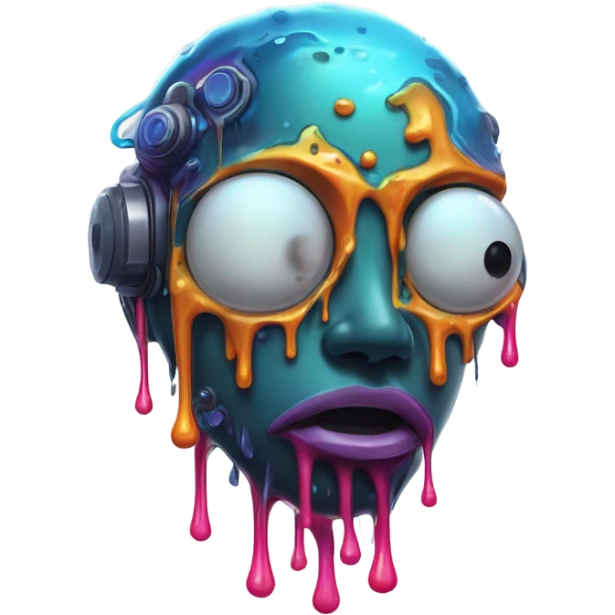 Melting scifi guy emoji