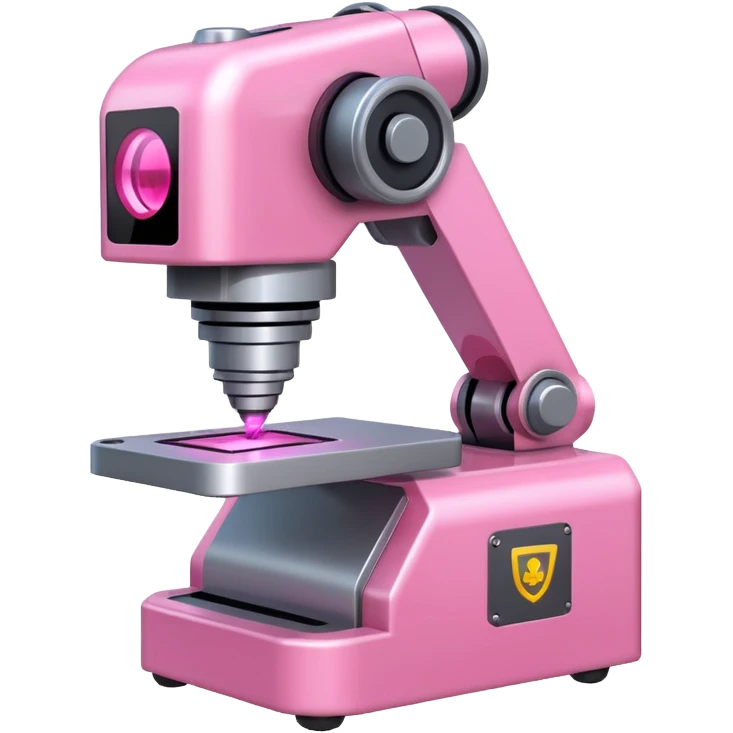 pink robotic machine welding laser emoji