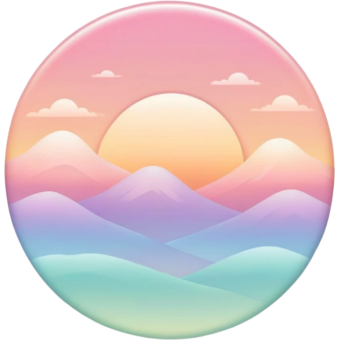  ethereal Romantic warm-colored pastel lush gradients aesthetic emoji