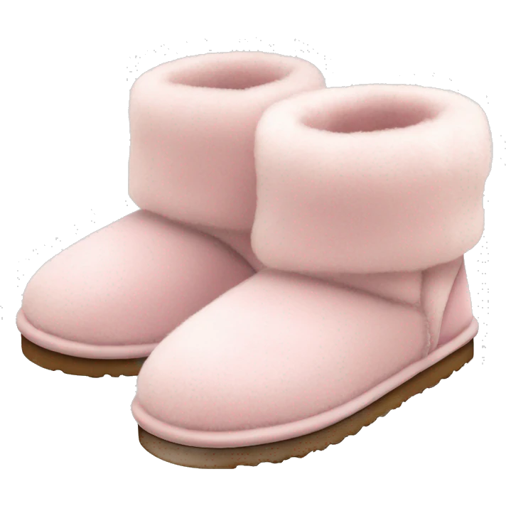 fuzzy slippers uggs light pink/ emoji
