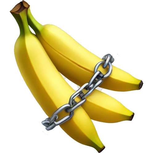 Banana wrapped in chain emoji