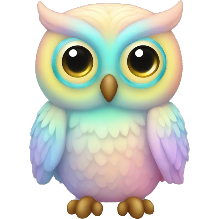 Iridescent pastel owl  emoji