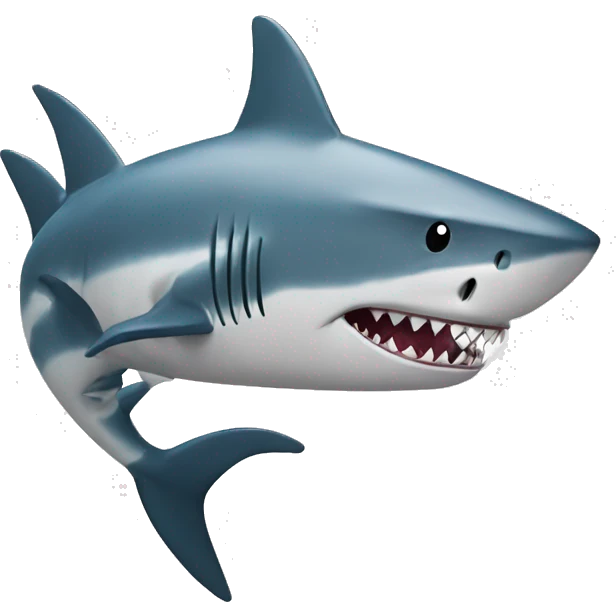 Shark having dumbells emoji