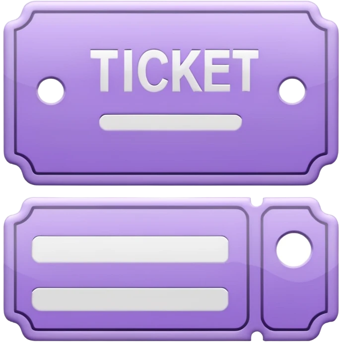 Pale Purple 1 Signed ticket  emoji