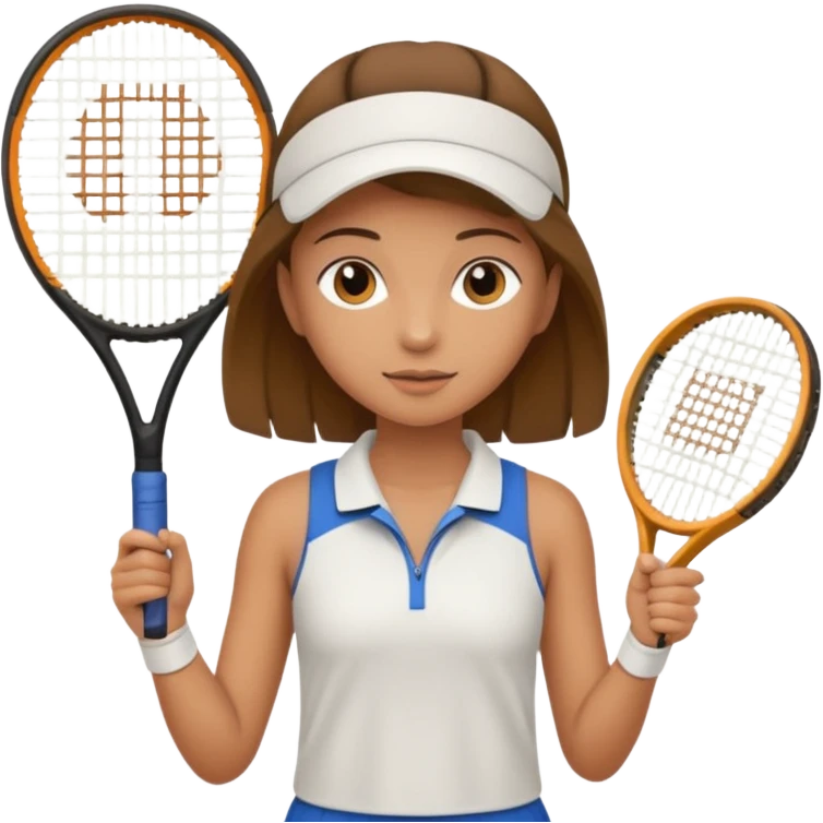 young girl playing tennis emoji