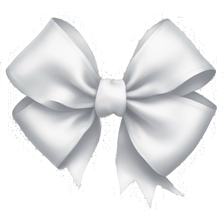 aesthetic white bow ribbon emoji