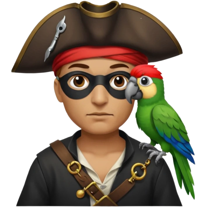 pirate and parrot emoji