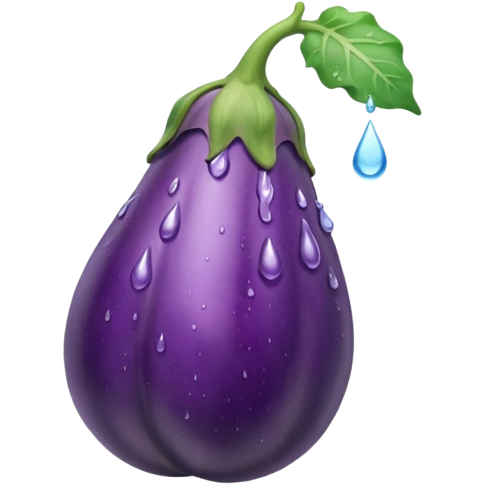 water dripping off eggplant emoji