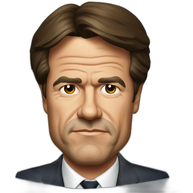 mark rutte in the style of scarface emoji