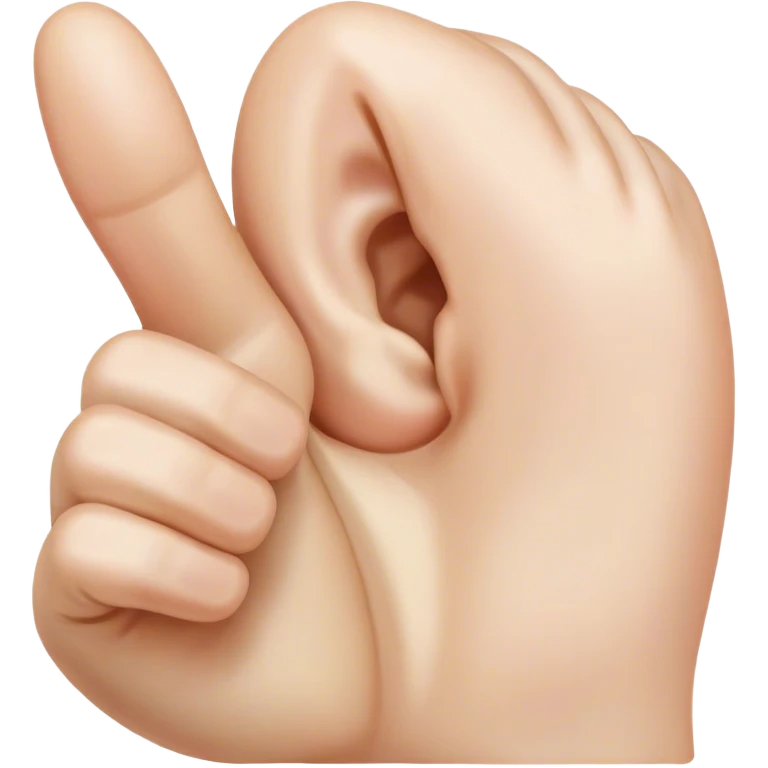ear + thumb up freaky emoji