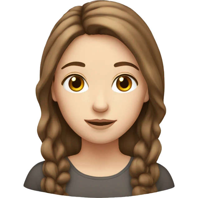 White Girl with brown hair emoji