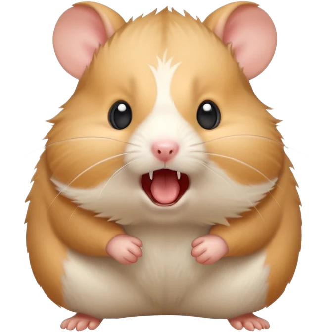 Cute screaming hamster emoji