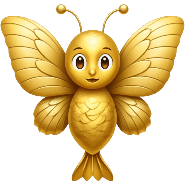 Quiero una mariposa con cuerpo de micrófono todo dorado  emoji