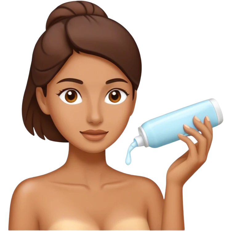 A woman doing skincare emoji