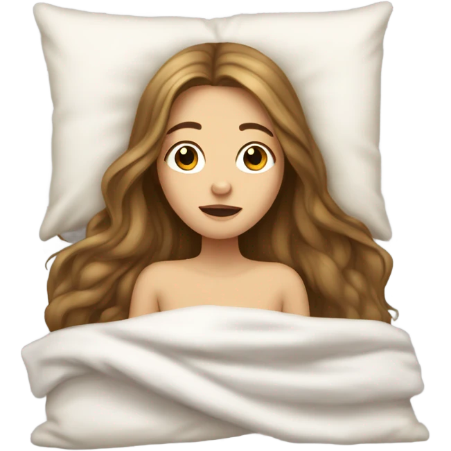 white teenage girl sleeping in bed emoji