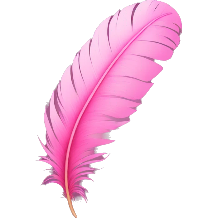 Pink feather  emoji