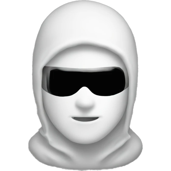 Ski mask, transparent emoji