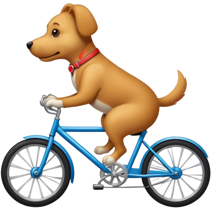 Dog on bike emoji