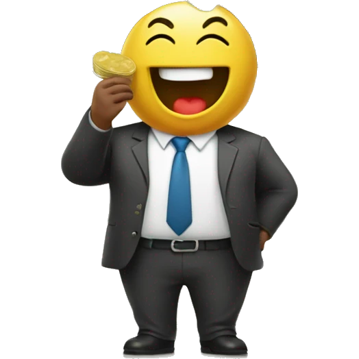 Rich gut eating a tree of Money  emoji