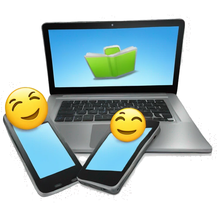 laptop and smart phone emoji