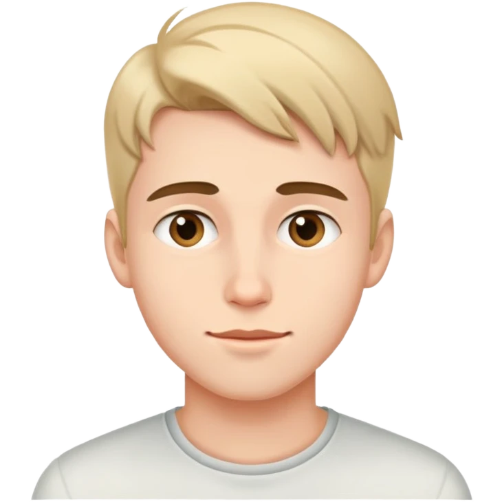 Young man with loving expression emoji