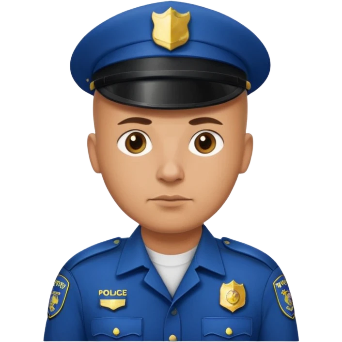 bald police emoji