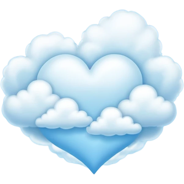 heart shaped cloud emoji