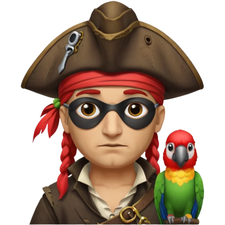 pirate and parrot emoji