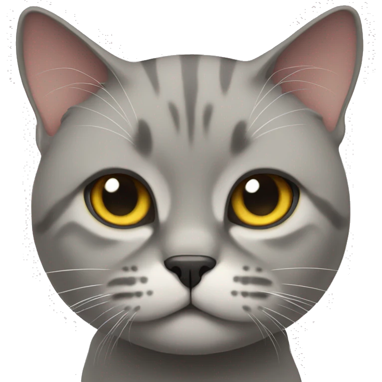 British cat ask for food emoji