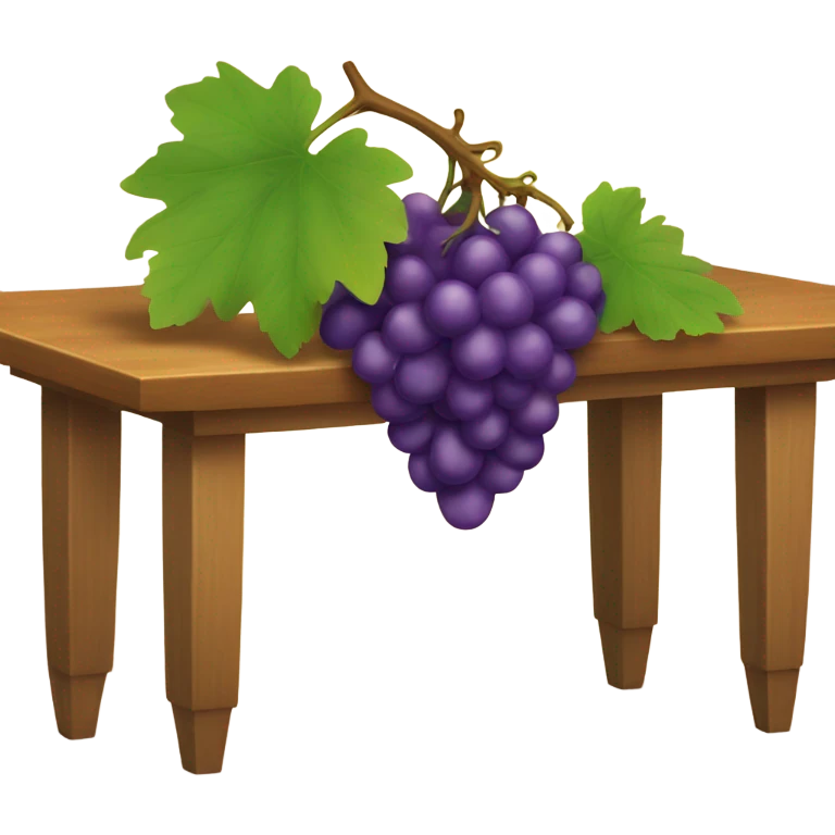 grapes under table  emoji