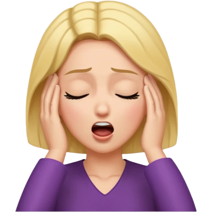 Actress dramatic faint backwards with hand on forehead, mouth open, eyes closed emoji