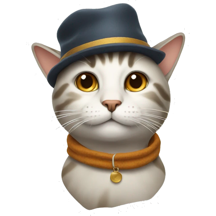 Cat with hat  emoji