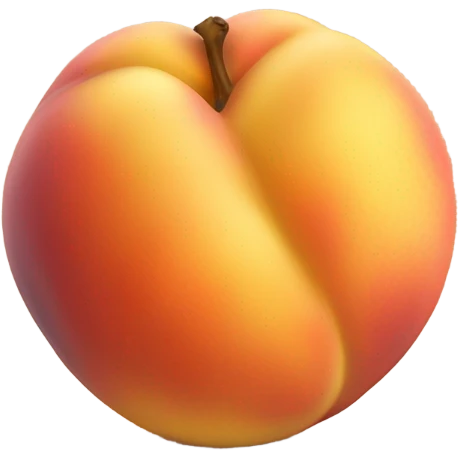 Ripe peach emoji