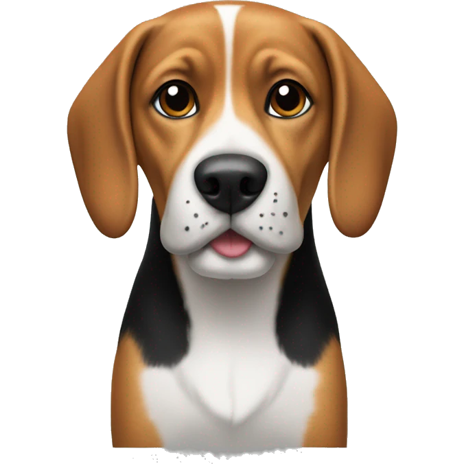beagle dog with black face and spots emoji