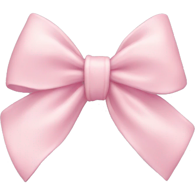 Pastel pink bow emoji