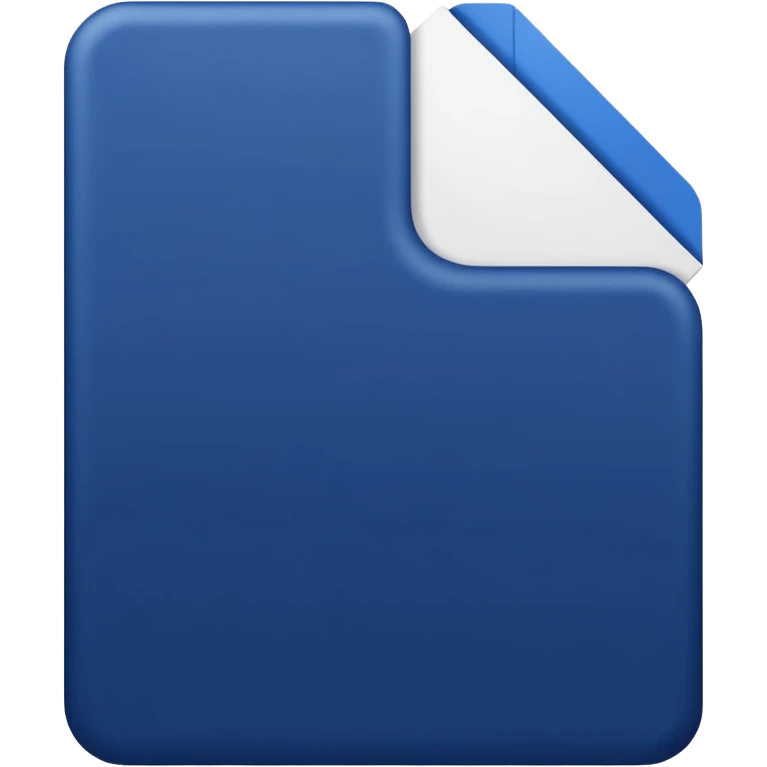 a dark blue file with white paper blank name label on it emoji