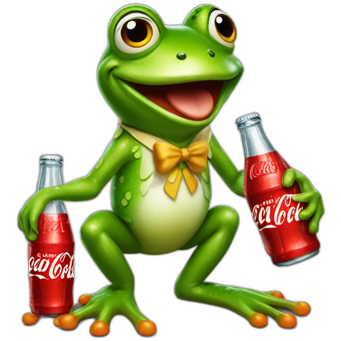 mr frog coca cola happy emoji