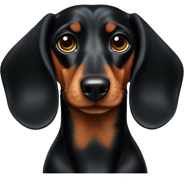 Black dachshund emoji