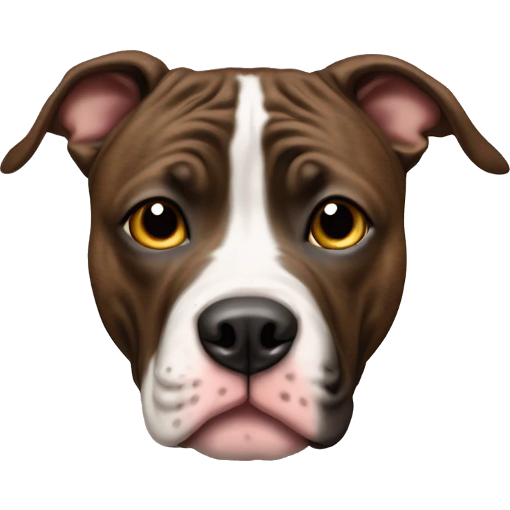 brindle pitbull with floppy ears emoji