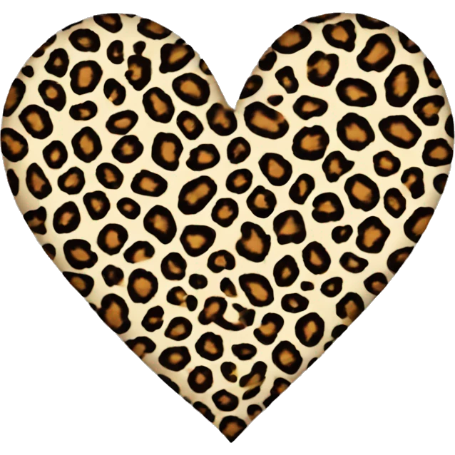 leopard print heart emoji